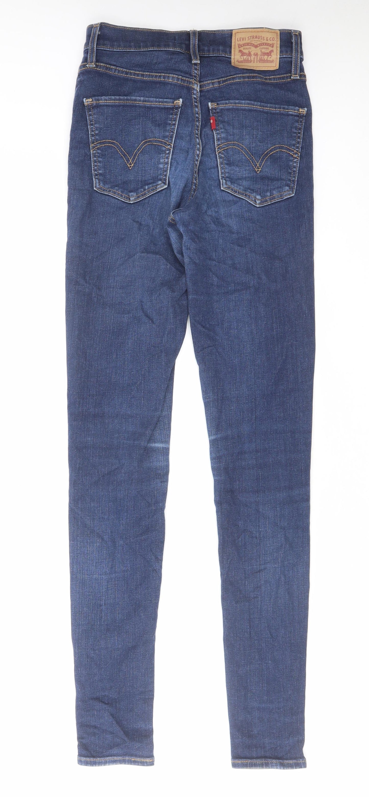 Levi's Womens Blue Cotton Skinny Jeans Size 26 in L31 in Regular Zip