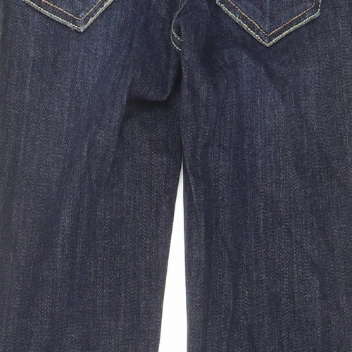 American Eagle Outfitters Womens Blue Cotton Straight Jeans Size 30 in L26 in Regular Zip
