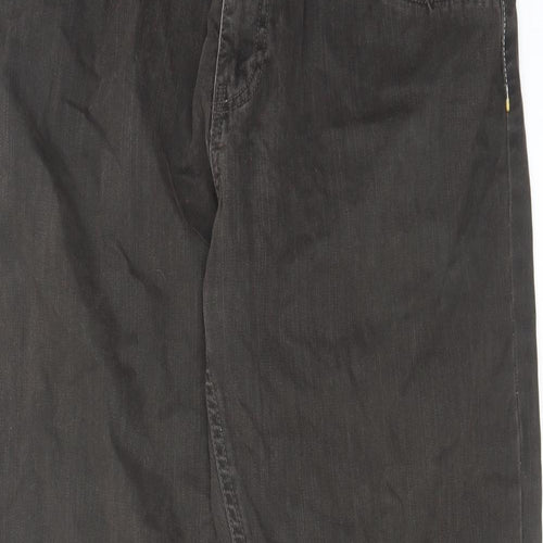 George Mens Brown Cotton Straight Jeans Size 34 in L29 in Regular Zip