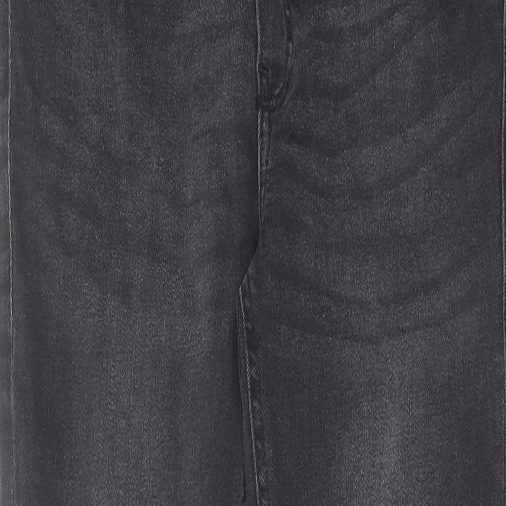 H&M Womens Black Cotton Skinny Jeans Size 10 L30 in Regular Button