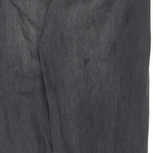F&F Womens Black Cotton Tapered Jeans Size 8 L27 in Regular Zip