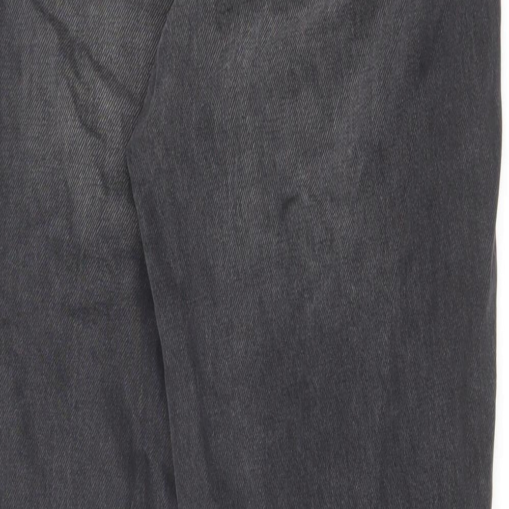 F&F Womens Black Cotton Tapered Jeans Size 8 L27 in Regular Zip