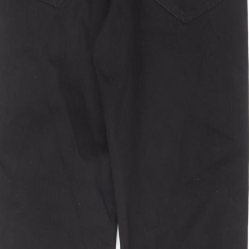 TU Mens Black Cotton Straight Jeans Size 34 in L32 in Regular Zip