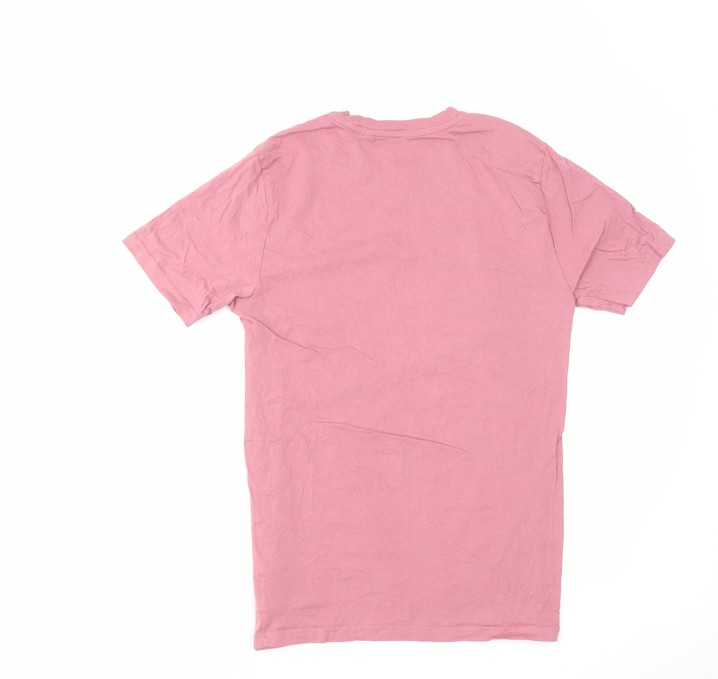 NEXT Mens Pink Cotton T-Shirt Size S Crew Neck