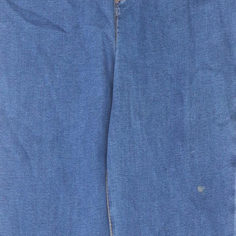 Denim & Co. Womens Blue Cotton Skinny Jeans Size 16 L25 in Regular Zip