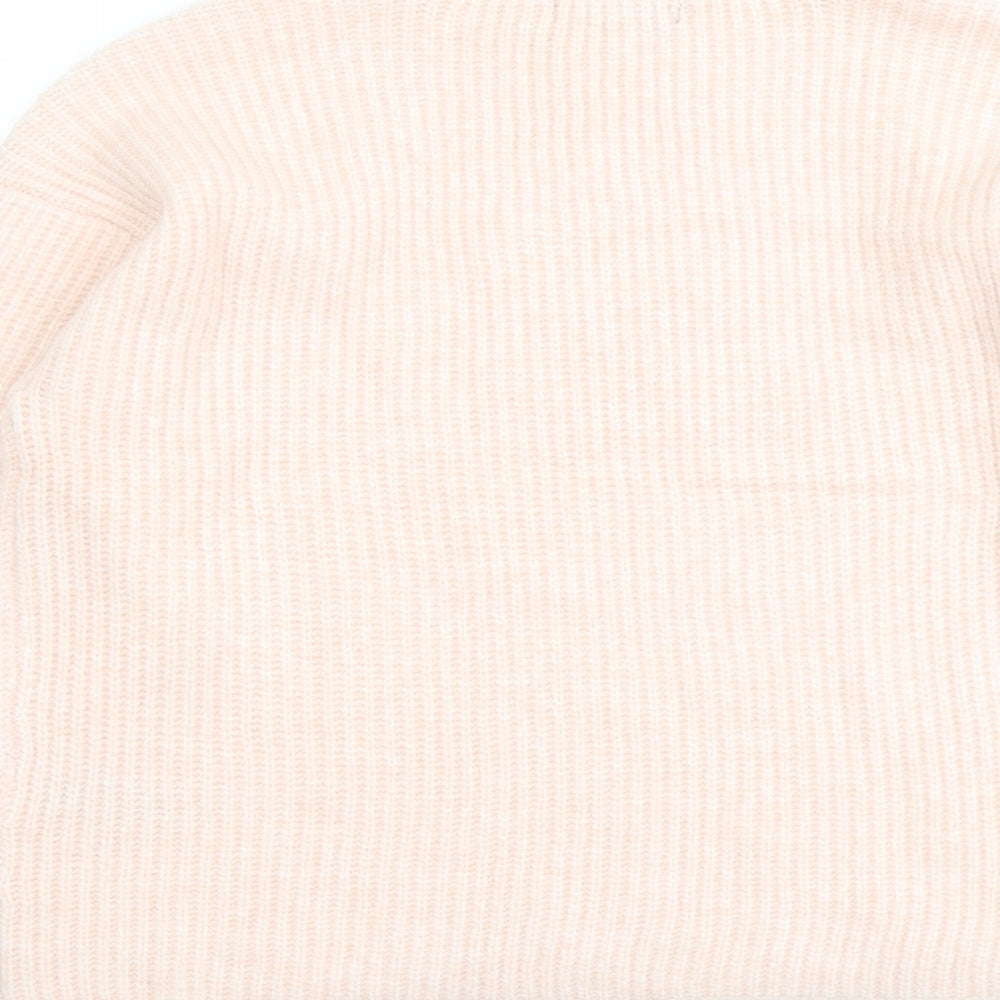 Marks and Spencer Womens Pink Roll Neck Polyamide Pullover Jumper Size S