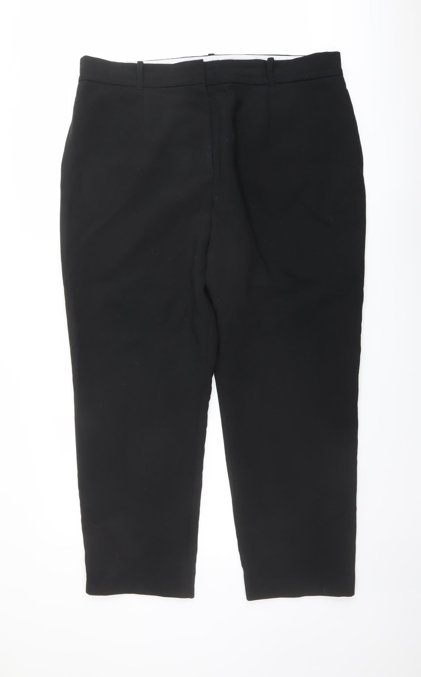Marks and Spencer Womens Black Polyester Dress Pants Trousers Size 20 L28 in Regular Button