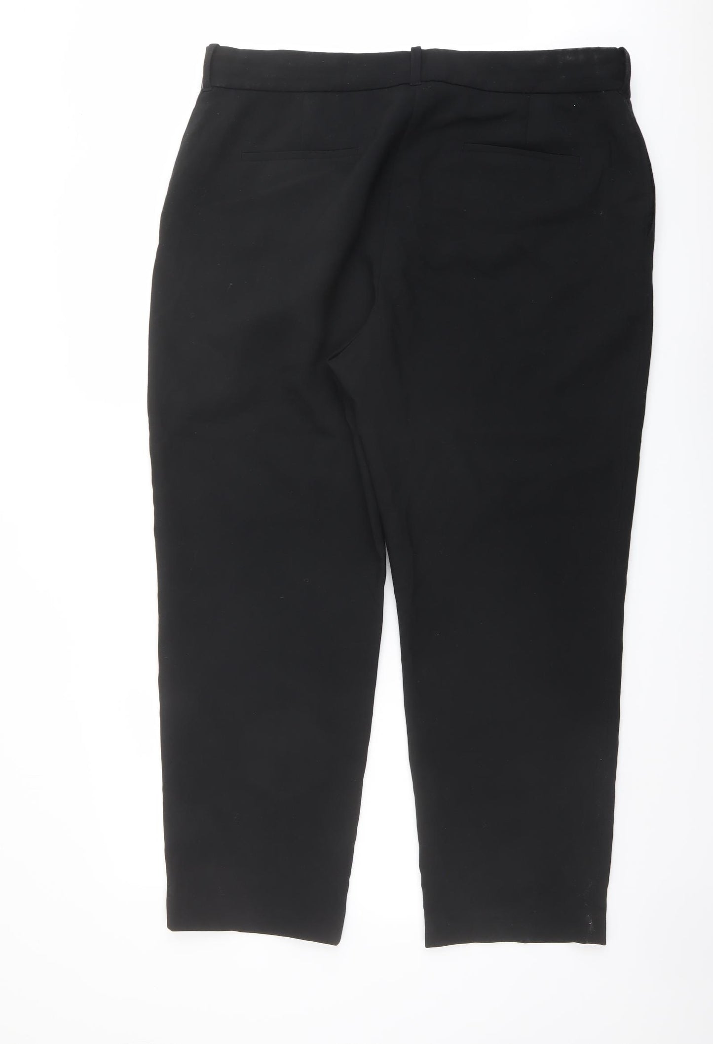 Marks and Spencer Womens Black Polyester Dress Pants Trousers Size 20 L28 in Regular Button