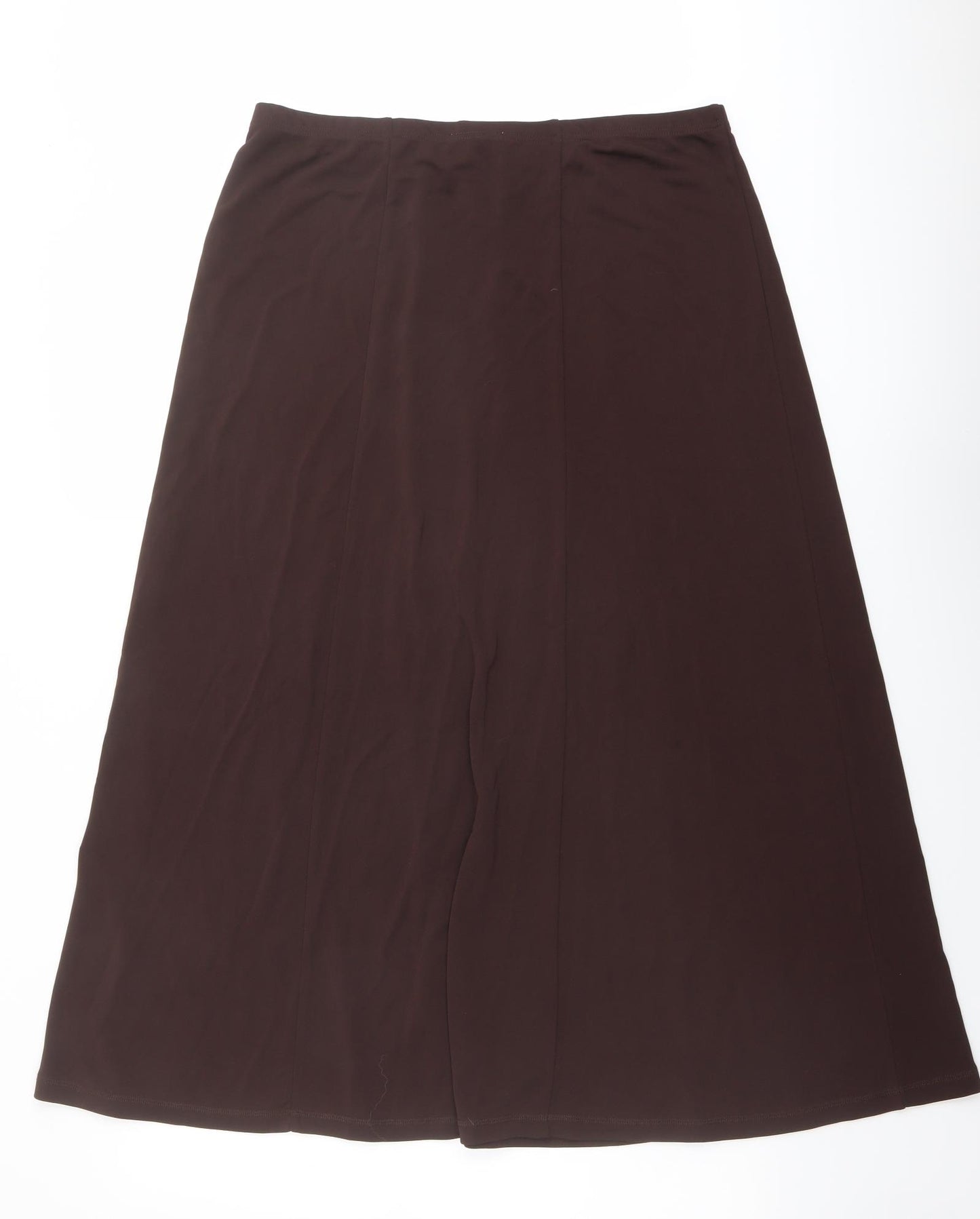 ELVI Womens Brown Viscose Swing Skirt Size 10
