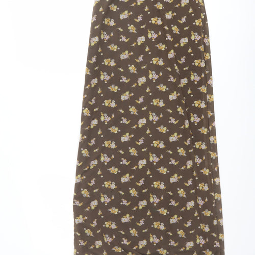 Urban Outfitters Womens Brown Floral Polyester Maxi Skirt Size XS