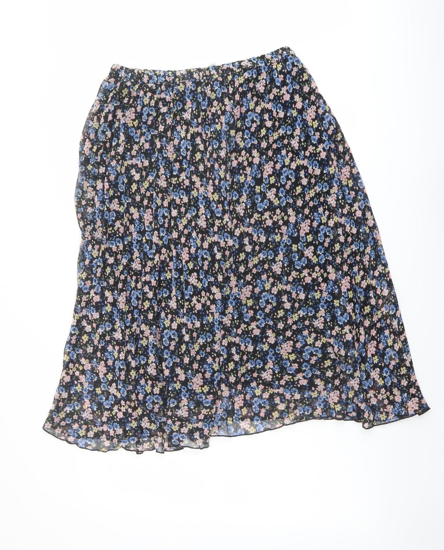 H&M Womens Multicoloured Floral Polyester Peasant Skirt Size M