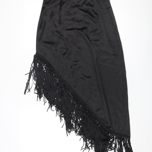 Zara Womens Black Polyester A-Line Skirt Size M