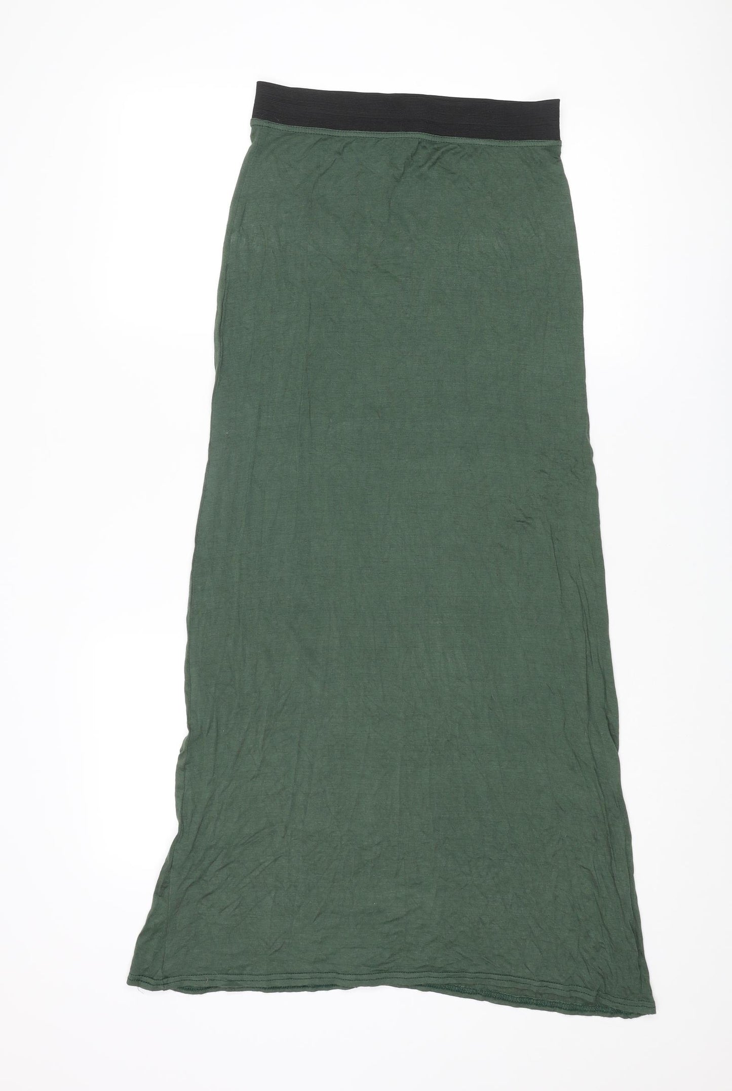 Boohoo Womens Green Viscose Maxi Skirt Size 12