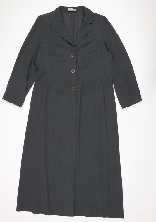 Casali Womens Grey Pea Coat Coat Size 18 Button
