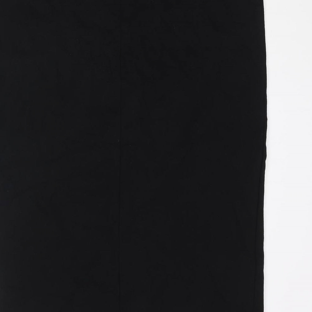 Debenhams Womens Black Viscose Straight & Pencil Skirt Size 14 - Colourblock