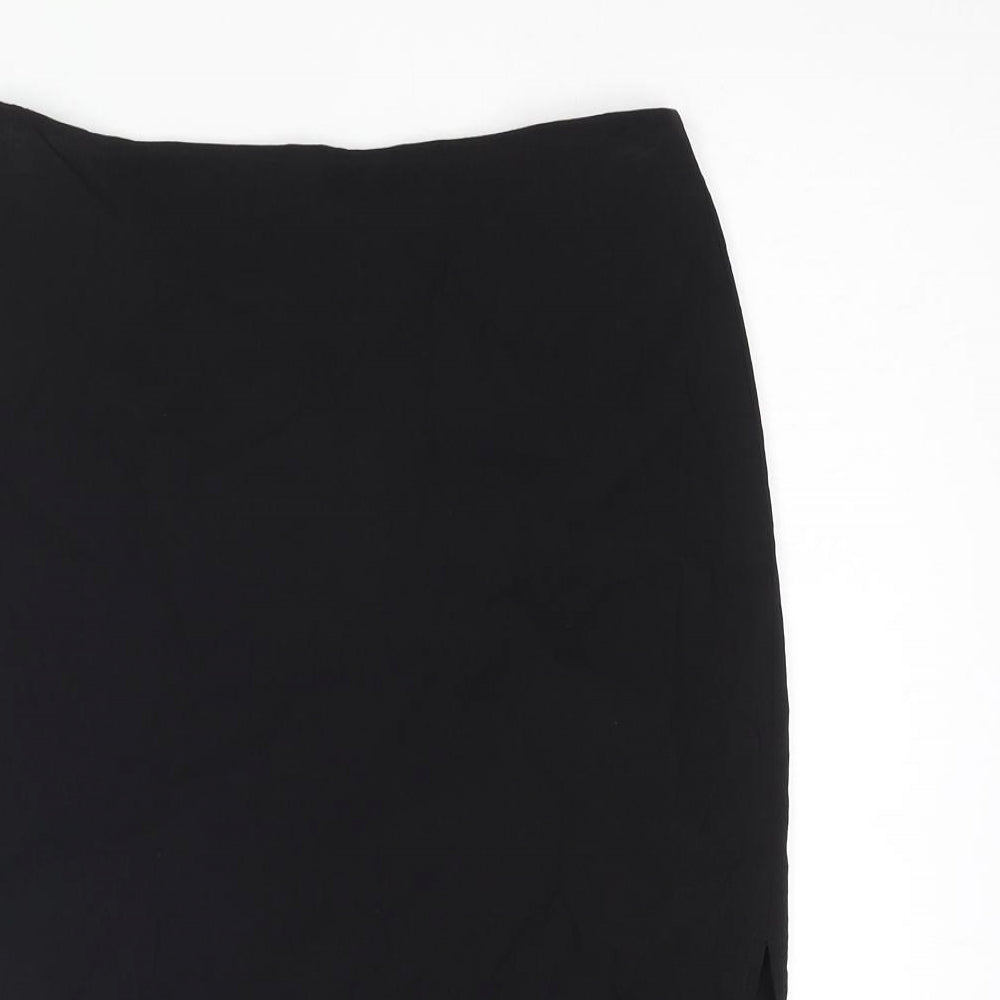 BAY Womens Black Viscose Cargo Skirt Size 12 Zip