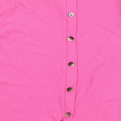 BASSINI Womens Pink Viscose Basic T-Shirt Size M Round Neck - Size M-L
