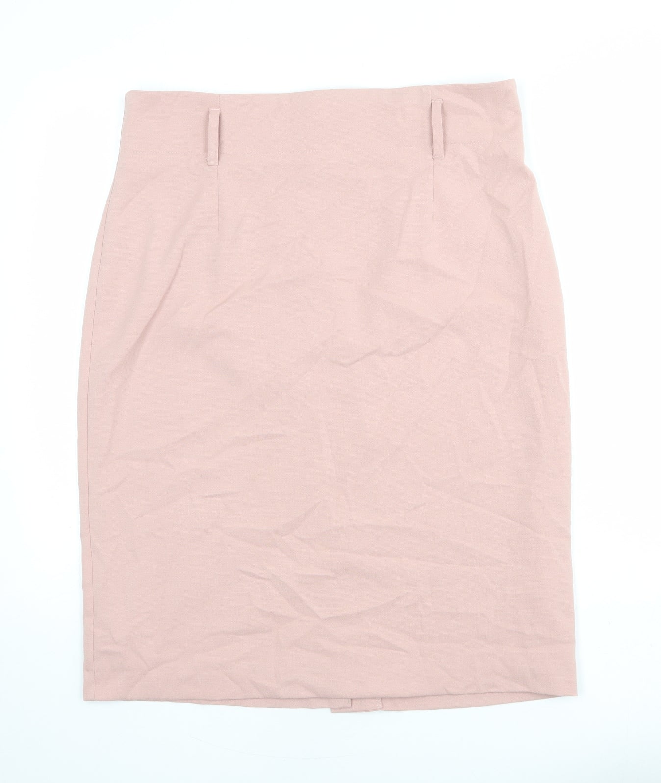 Marks and Spencer Womens Pink Polyester A-Line Skirt Size 16 Zip