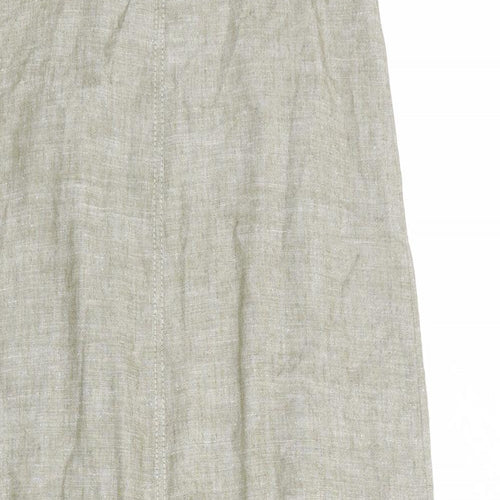 Pull&Bear Womens Green Viscose Slip Dress Size M V-Neck Zip