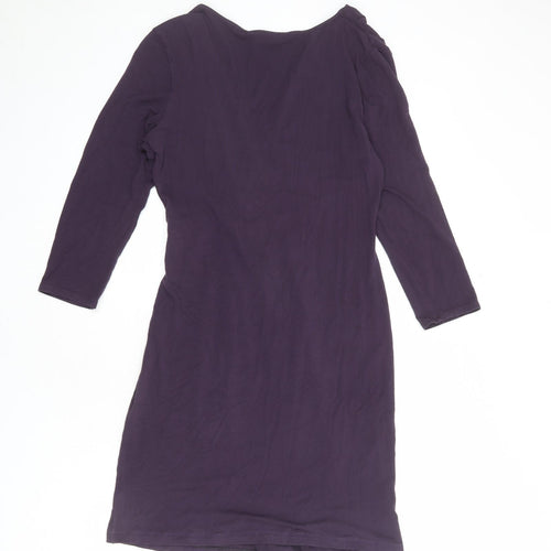 Phase Eight Womens Purple Viscose Shift Size 14 V-Neck Pullover