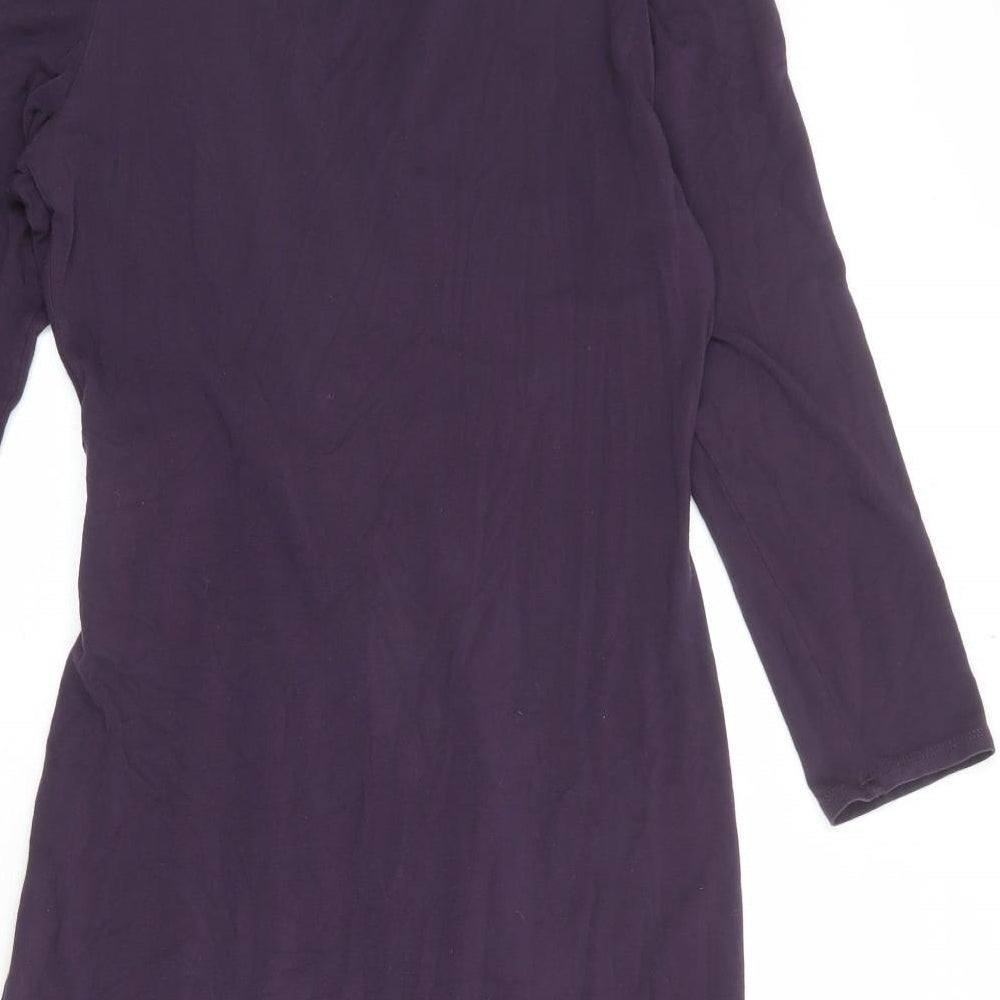 Phase Eight Womens Purple Viscose Shift Size 14 V-Neck Pullover