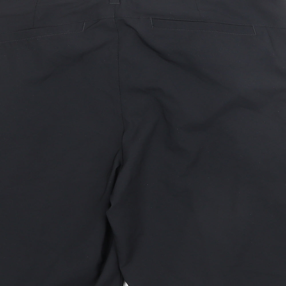 adidas Mens Black Polyester Cargo Shorts Size 32 in L10 in Regular Zip