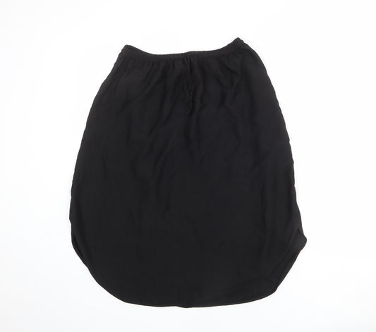 H&M Womens Black Polyester A-Line Skirt Size S