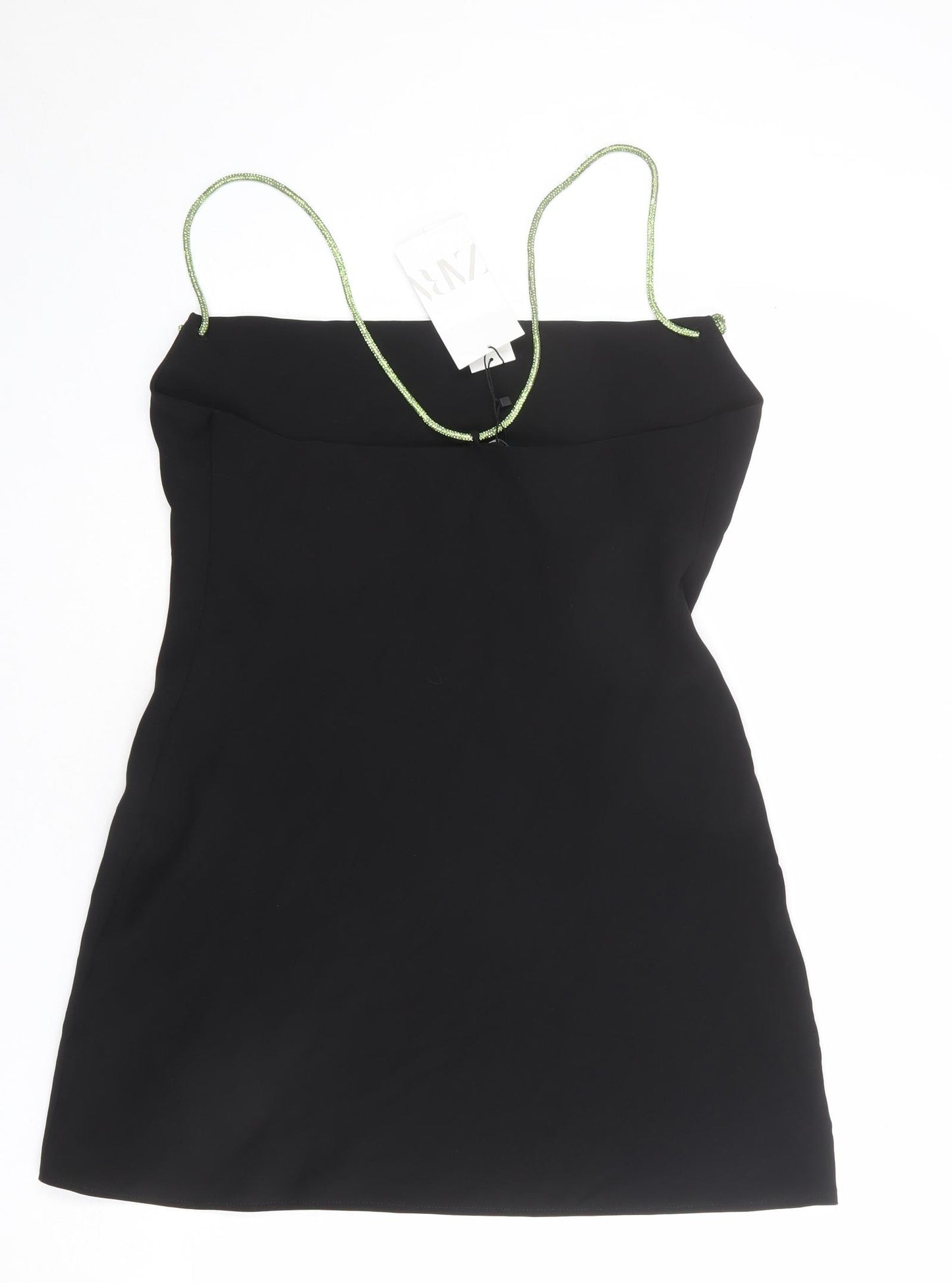 Zara Womens Black Polyester Mini Size M Cowl Neck Pullover