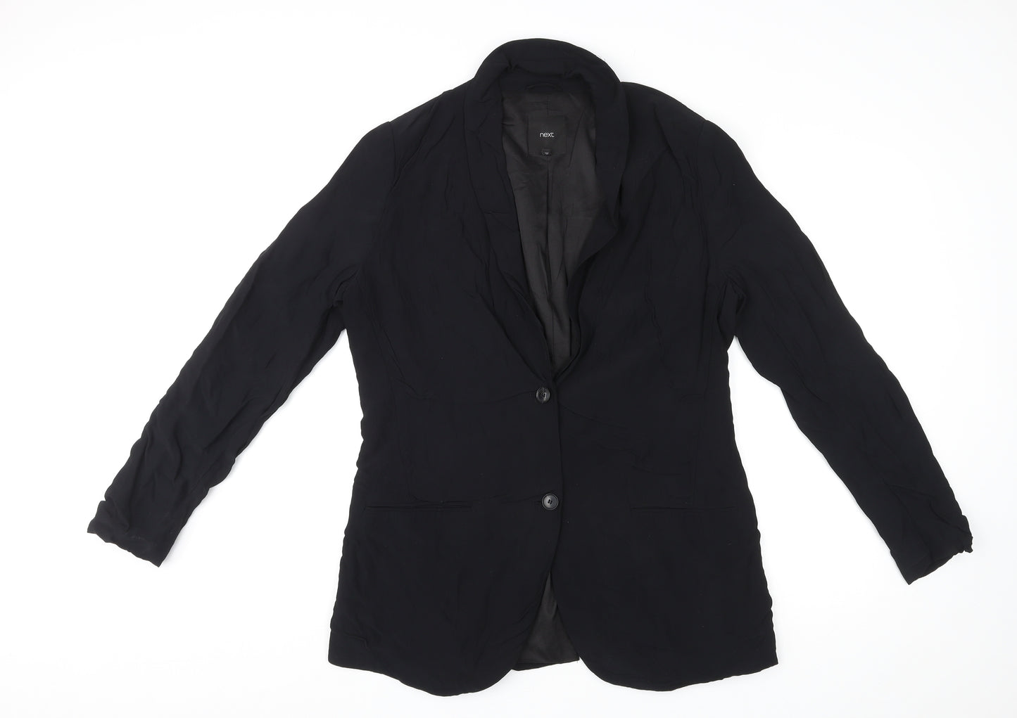 NEXT Womens Black Viscose Jacket Suit Jacket Size 14