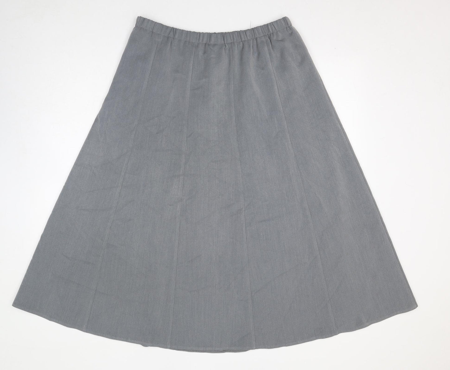 Cotswold Collections Womens Grey Polyester Swing Skirt Size 18 Zip