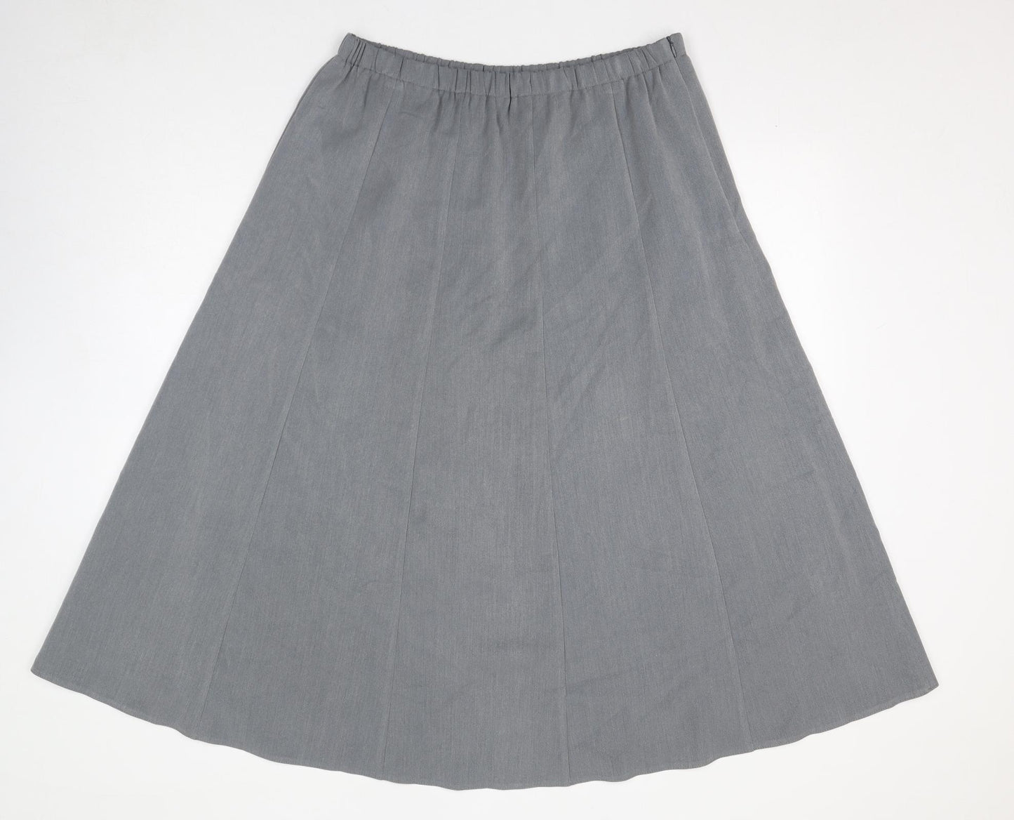 Cotswold Collections Womens Grey Polyester Swing Skirt Size 18 Zip
