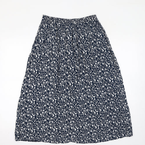 OPUS Womens Blue Floral Viscose A-Line Skirt Size 12