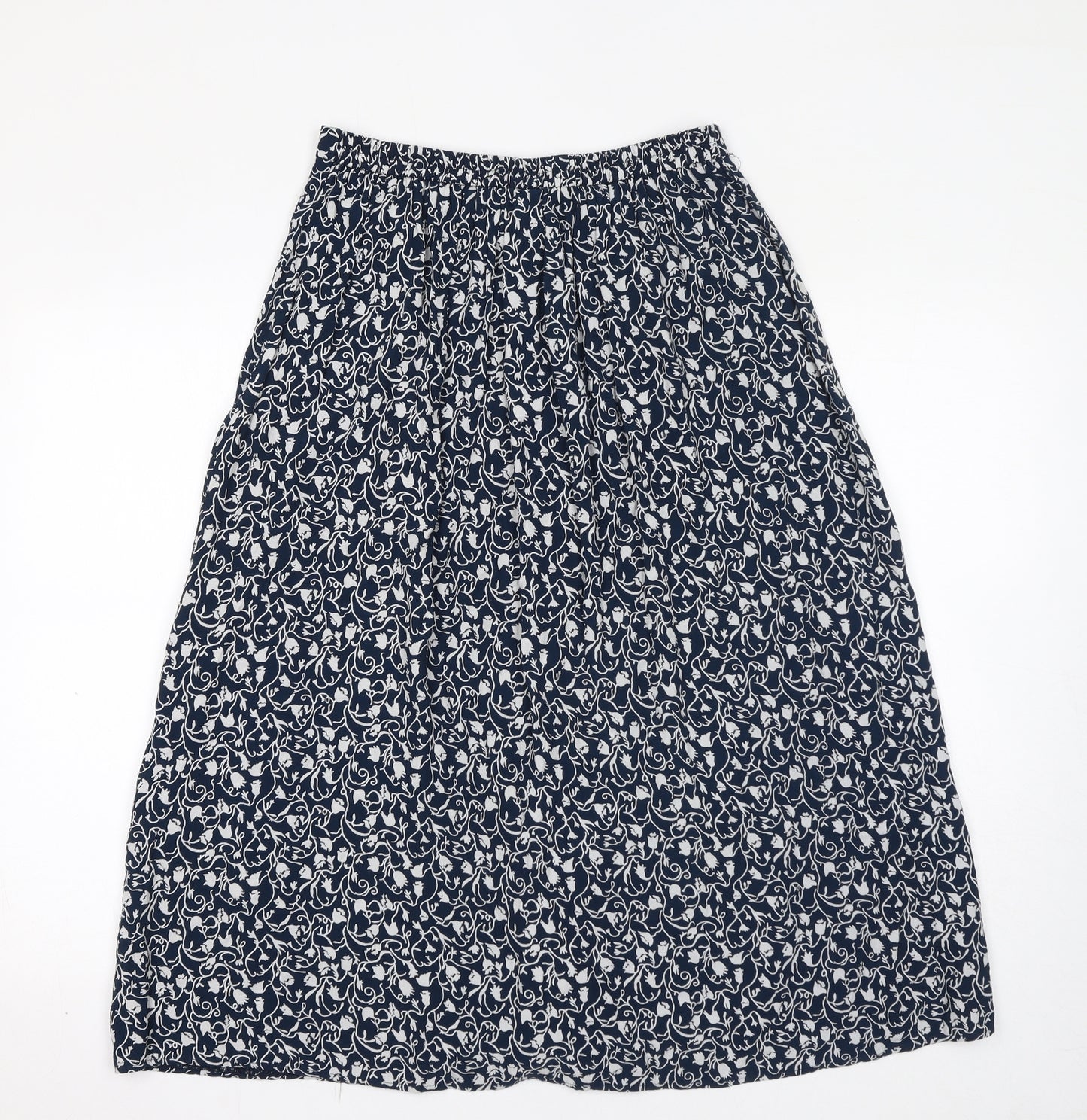 OPUS Womens Blue Floral Viscose A-Line Skirt Size 12
