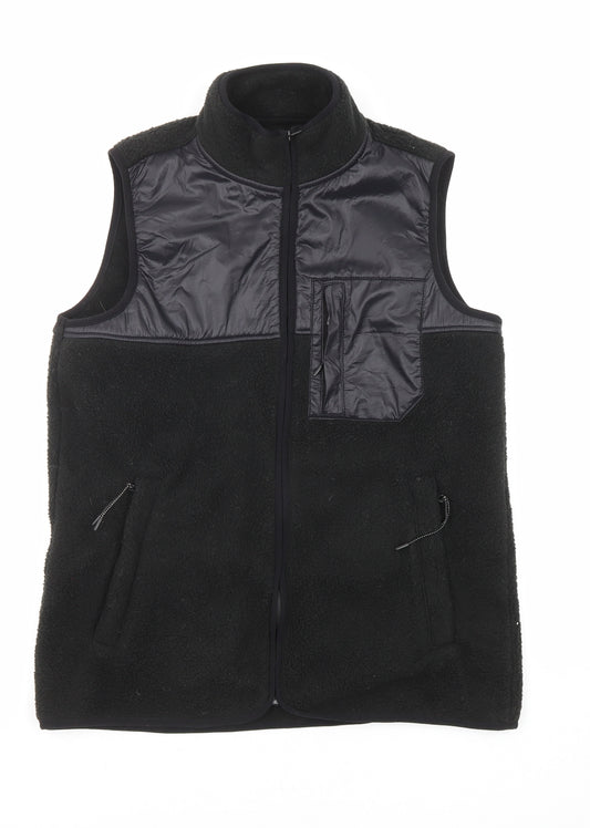Threadbare Womens Black Gilet Jacket Size 12 Zip