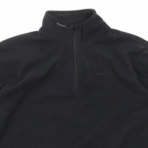 Peter Storm Mens Black Polyester Henley Sweatshirt Size M