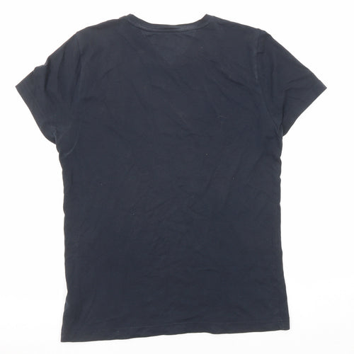 Tommy Hilfiger Mens Blue Cotton T-Shirt Size M Crew Neck