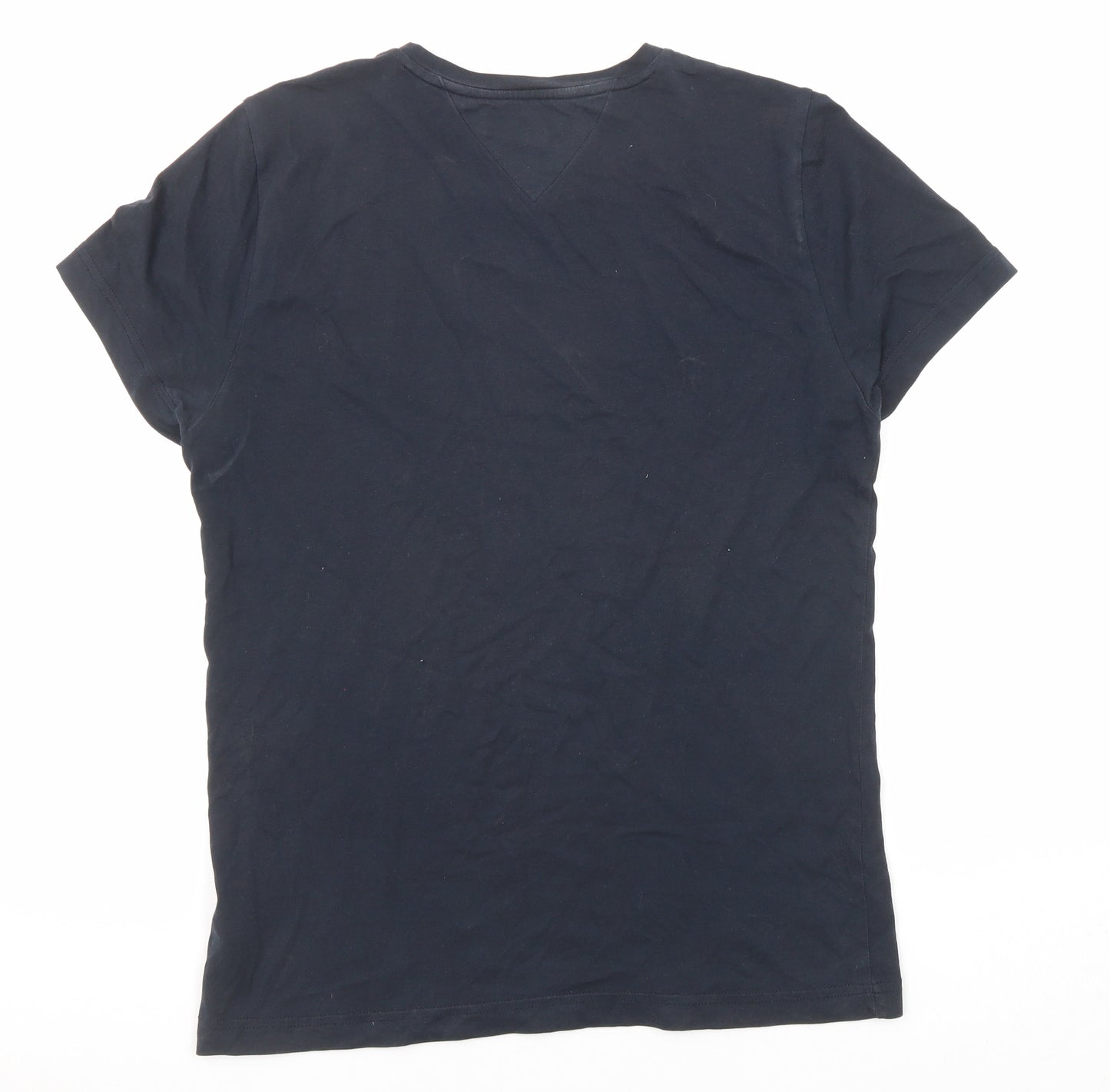 Tommy Hilfiger Mens Blue Cotton T-Shirt Size M Crew Neck