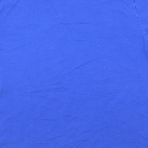 Marks and Spencer Mens Blue Cotton T-Shirt Size XL Crew Neck