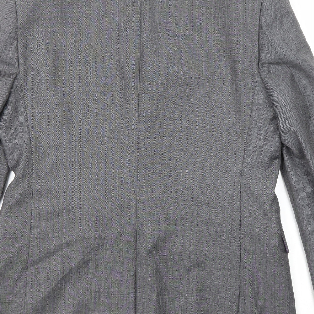 Ted Baker Mens Grey Wool Jacket Suit Jacket Size 46 Regular