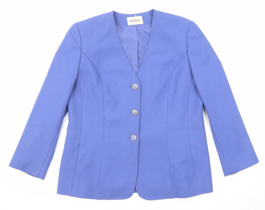 Eastex Womens Blue Jacket Blazer Size 14 Button