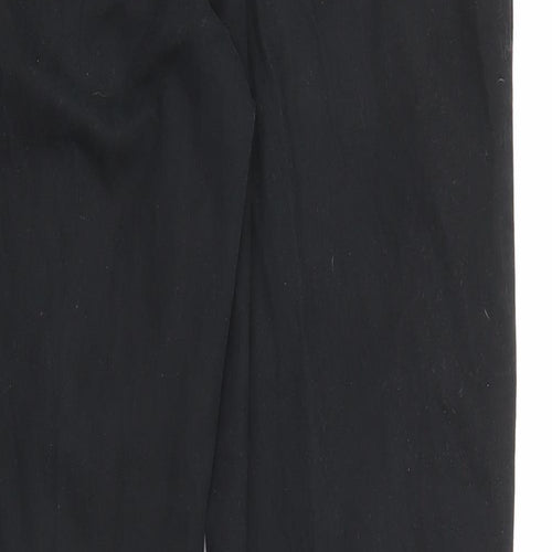 Papaya Womens Black Cotton Straight Jeans Size 16 L29 in Regular