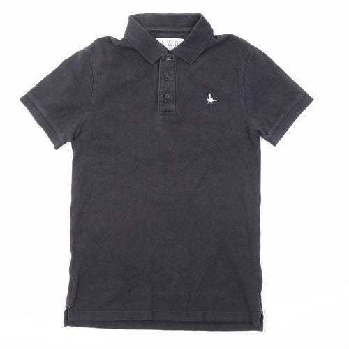 Jack Wills Mens Blue Cotton Polo Size S Collared Button