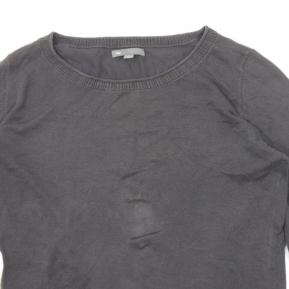 Gap Womens Grey Round Neck Acrylic Pullover Jumper Size S