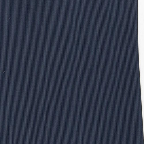 Topshop Womens Blue Polyester Tank Dress Size 14 V-Neck Pullover - Cold Shoulder