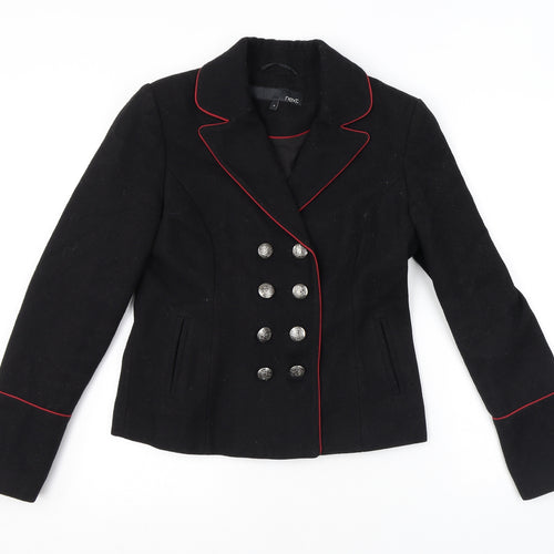 NEXT Womens Black Jacket Blazer Size 10 Button