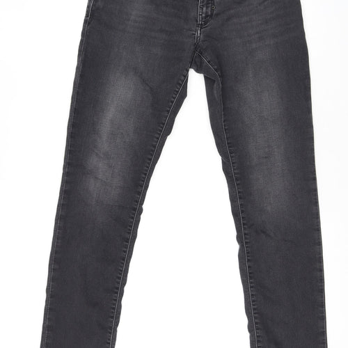 Antony Morato Mens Black Cotton Skinny Jeans Size 34 in L31 in Extra-Slim Zip