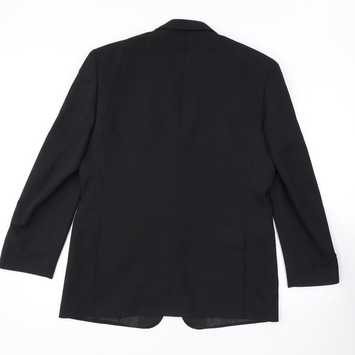 Greenwoods Mens Black Polyester Tuxedo Suit Jacket Size 40 Regular
