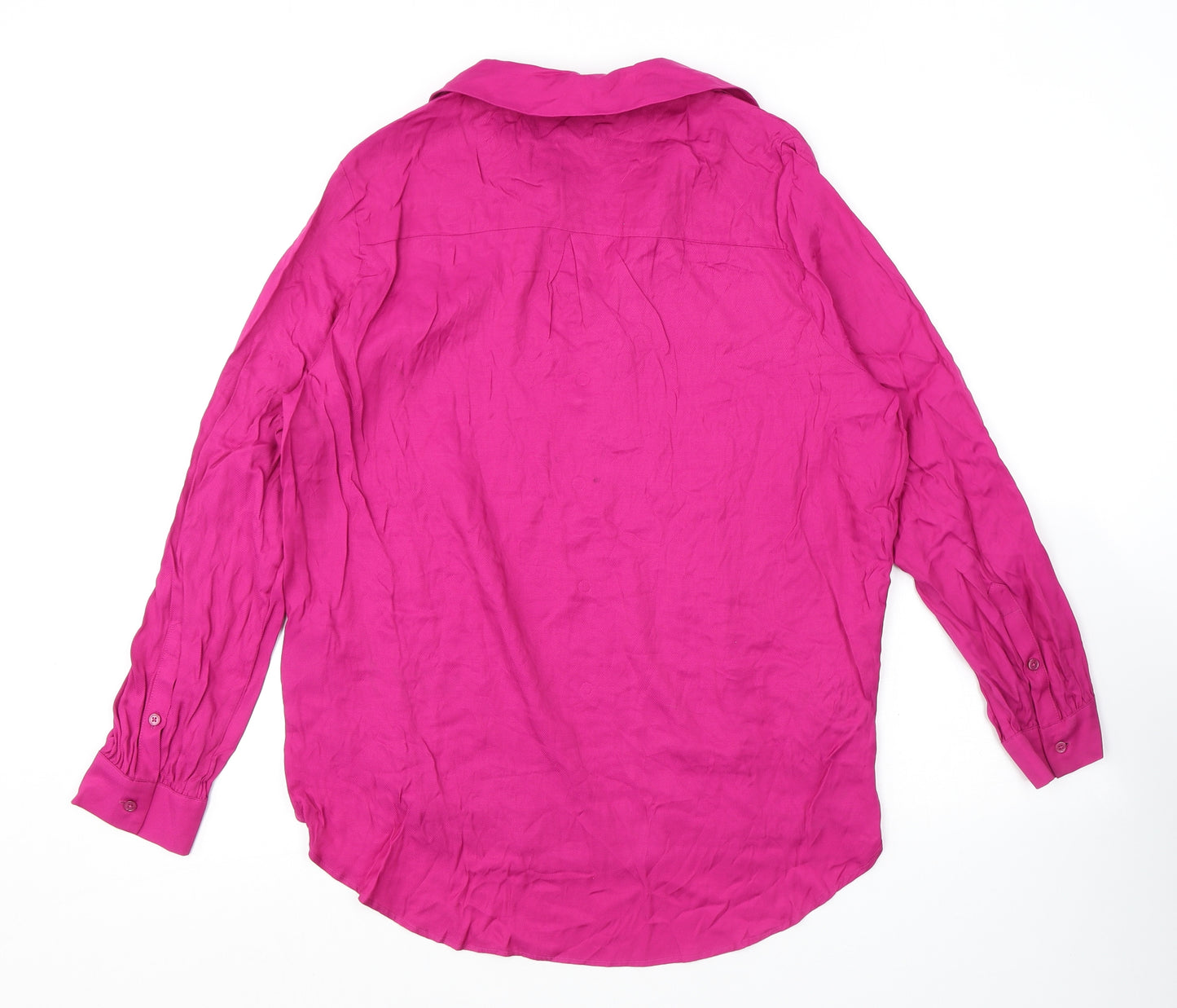 Autograph Womens Pink Viscose Basic Blouse Size 14 Collared