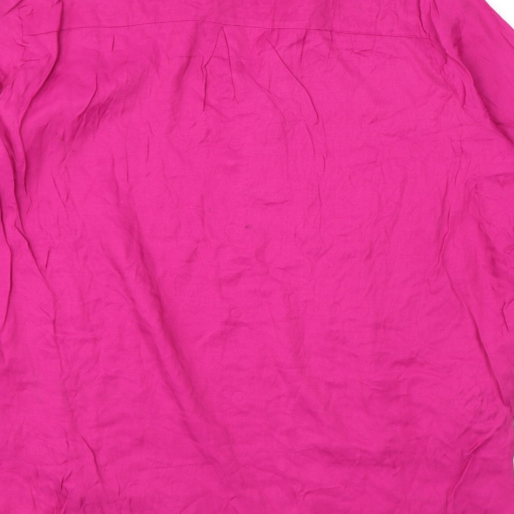 Autograph Womens Pink Viscose Basic Blouse Size 14 Collared