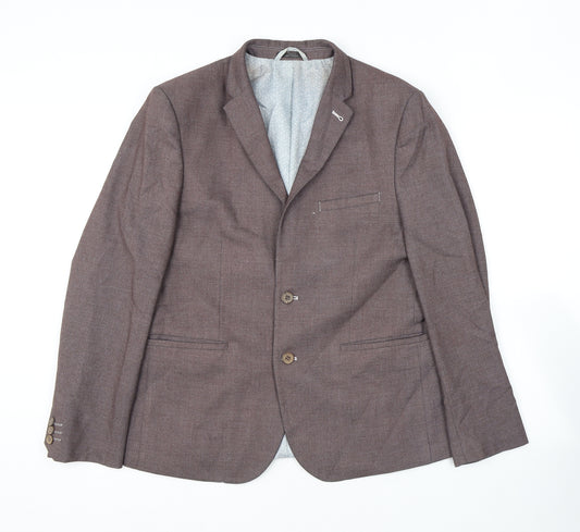Marks and Spencer Mens Purple Polyester Jacket Suit Jacket Size 40 Regular